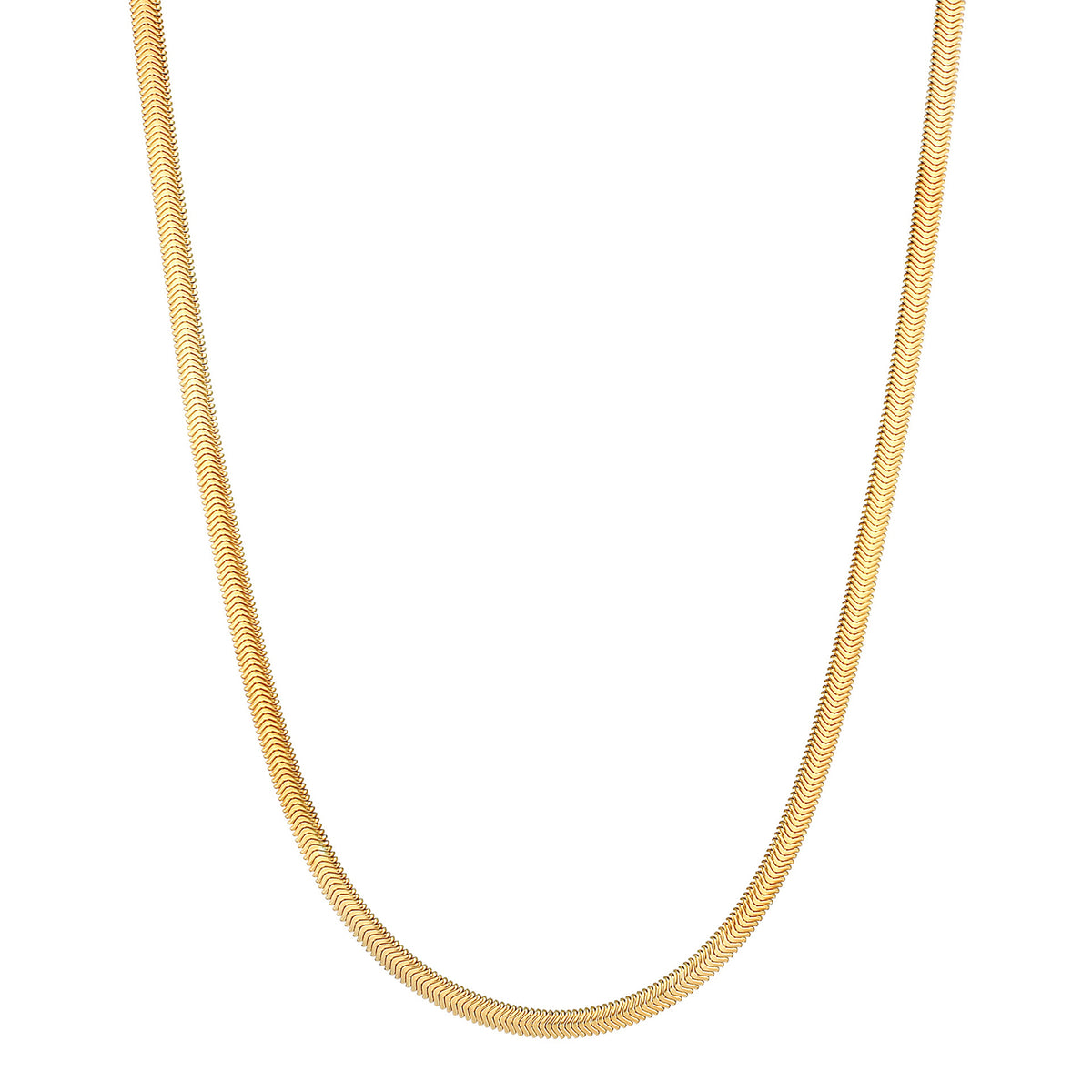 Gold - Elli PREMIUM | Schlangen-Halskette | 925 Sterling Silber vergoldet