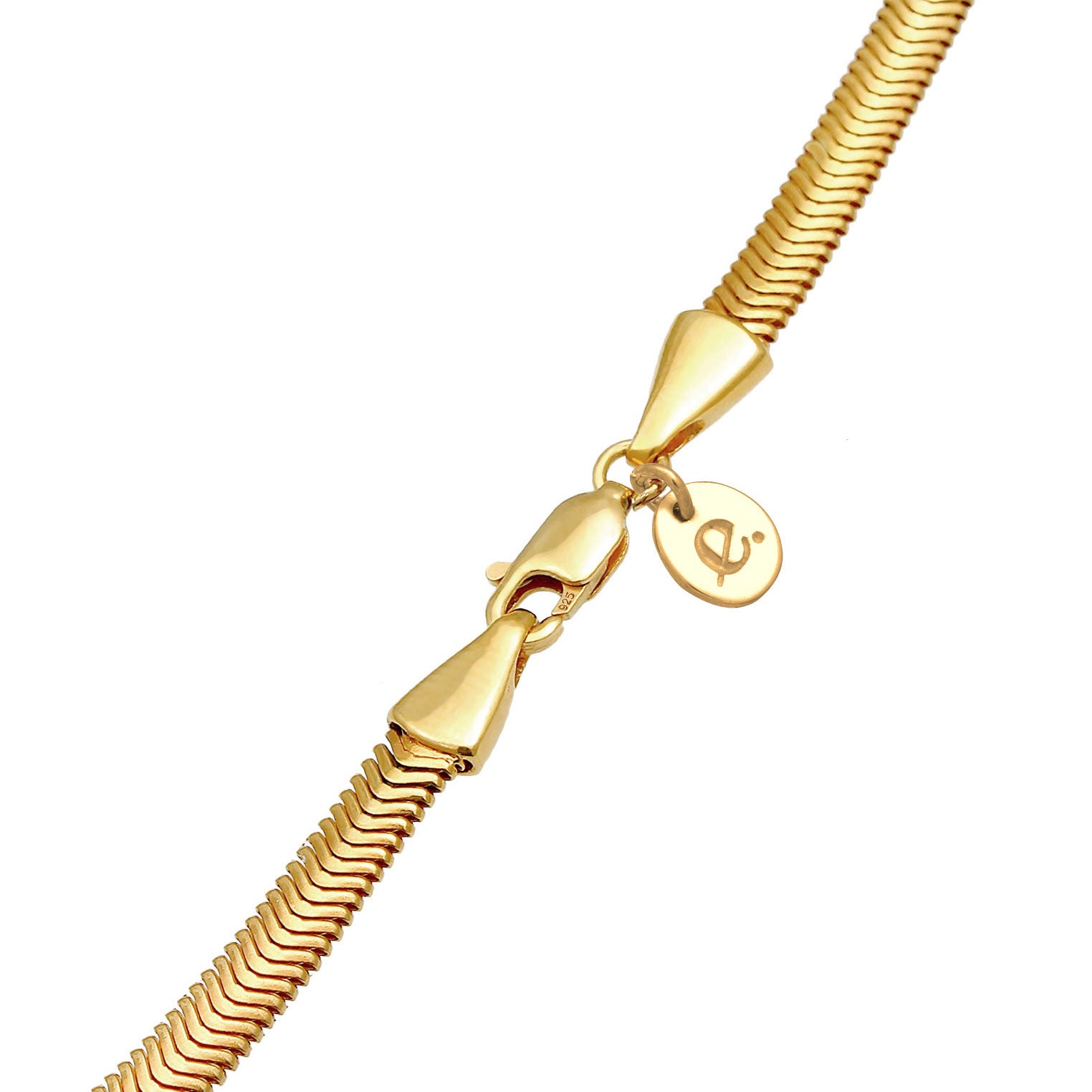 Gold - Elli PREMIUM | Schlangen-Halskette | 925 Sterling Silber vergoldet