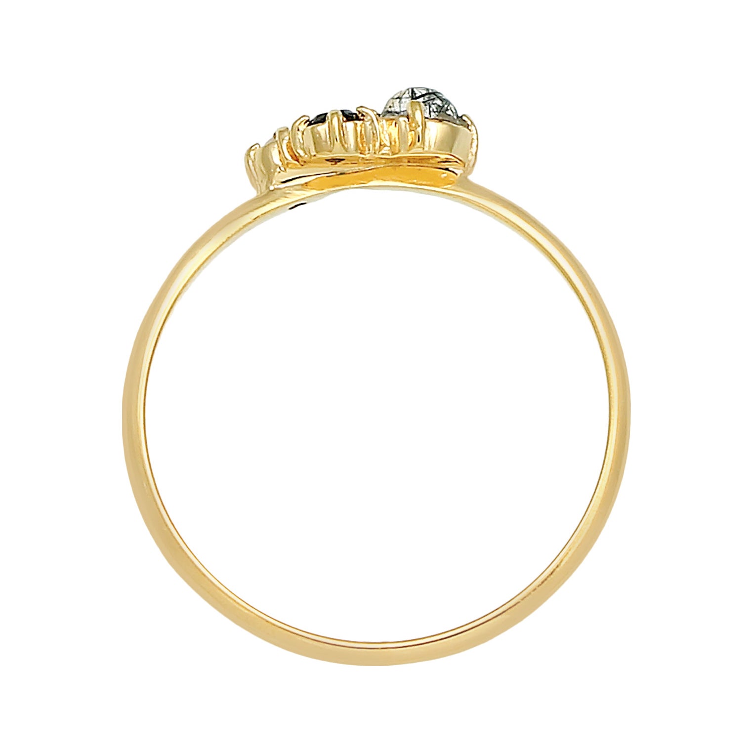 Gold - Elli DIAMONDS | Ring | Diamant ( Schwarz, 0,03 ct ) | 375 Gelbgold