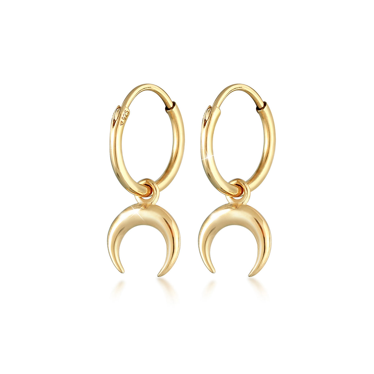 Gold - Elli | Creole Astro | 925 Sterling Silber vergoldet