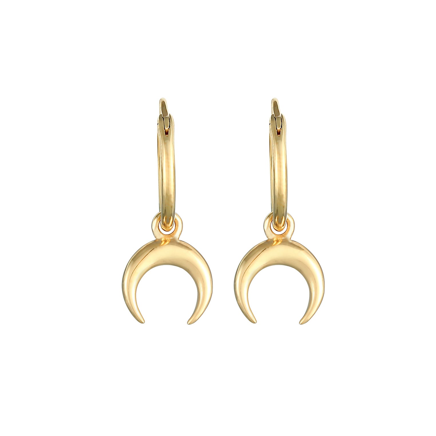 Gold - Elli | Creole Astro | 925 Sterling Silber vergoldet