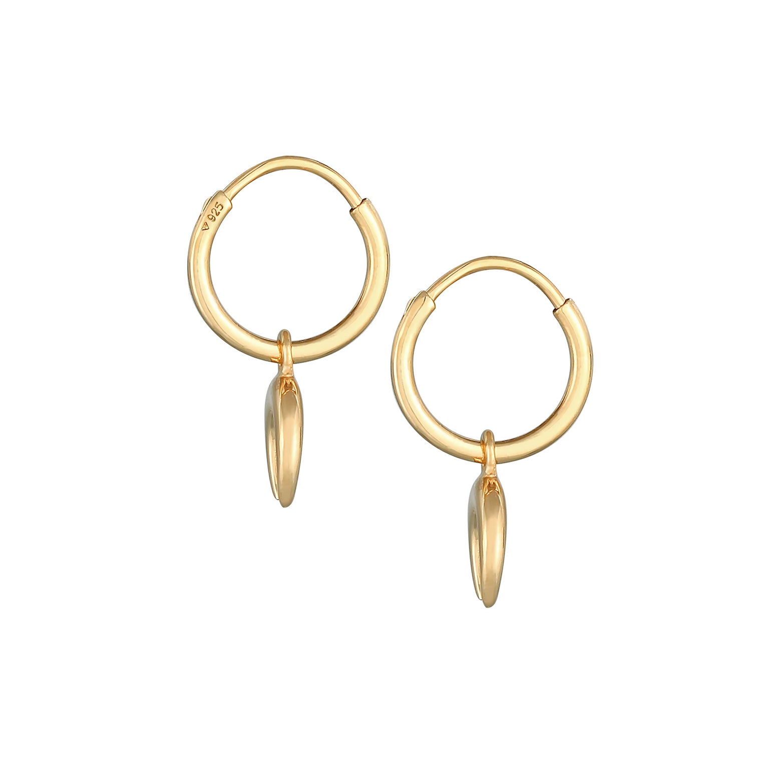 Gold - Elli | Creole Astro | 925 Sterling Silber vergoldet