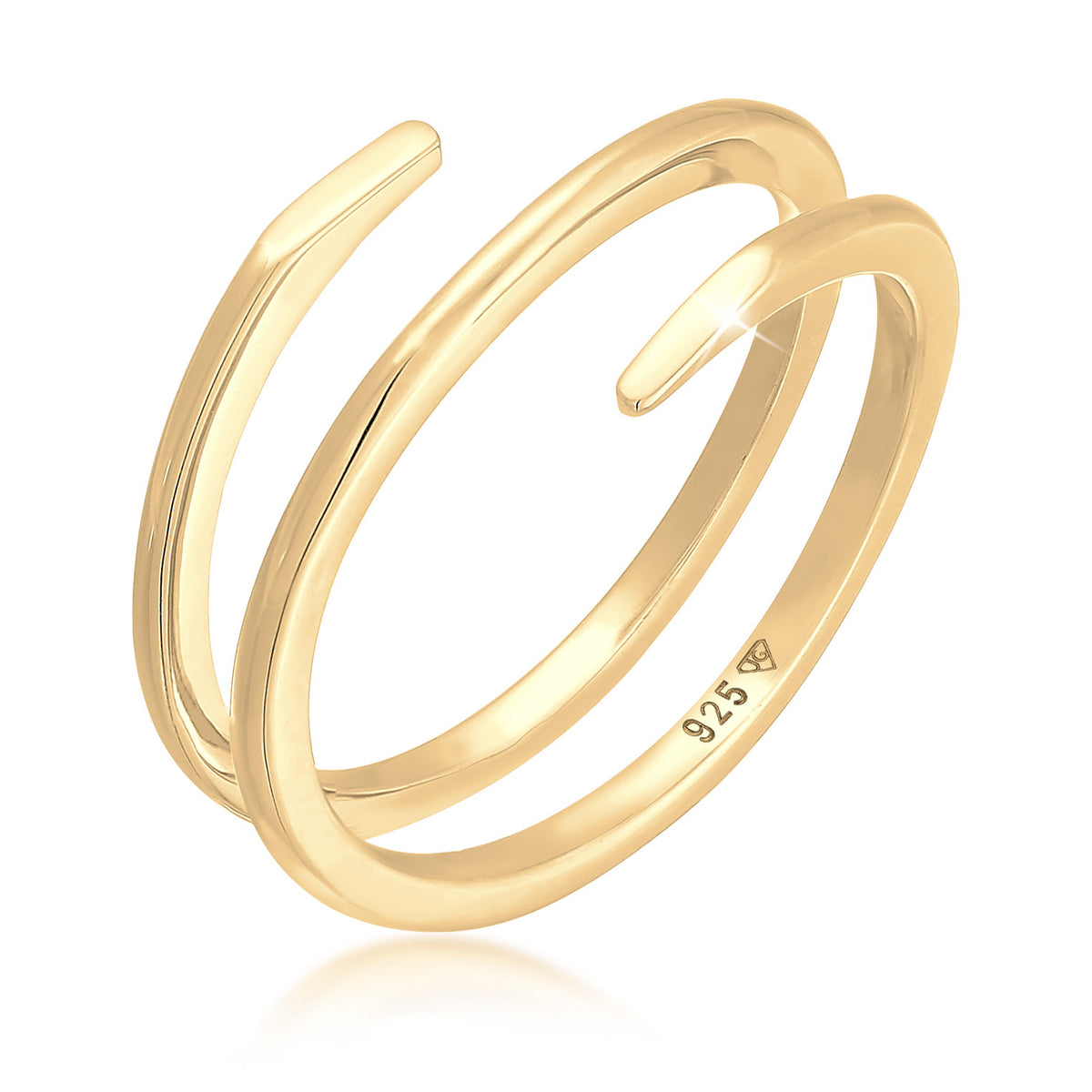 Gold - Elli | Ring Geo | 925 Sterling Silber vergoldet