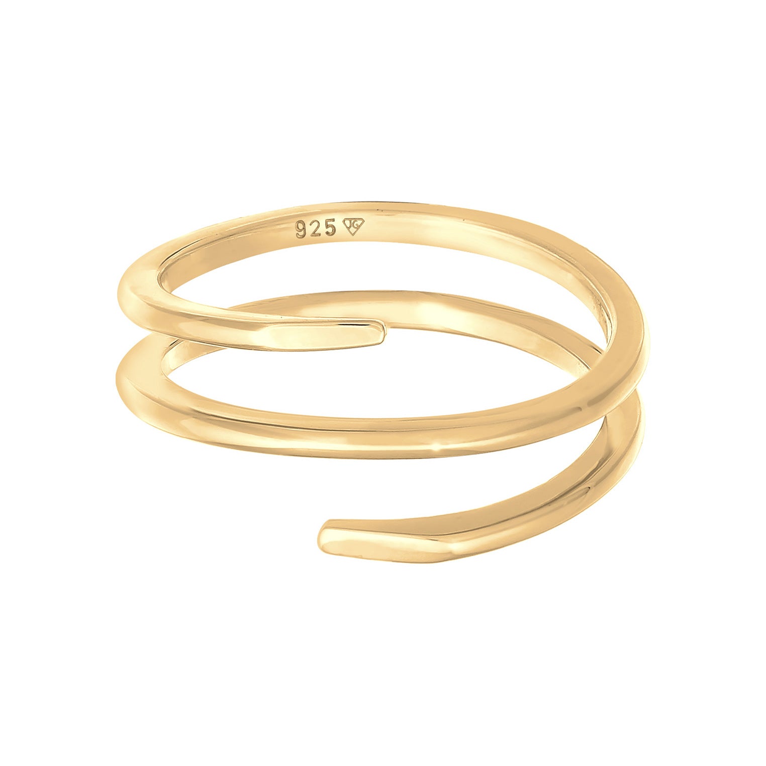 Gold - Elli | Ring Geo | 925 Sterling Silber vergoldet
