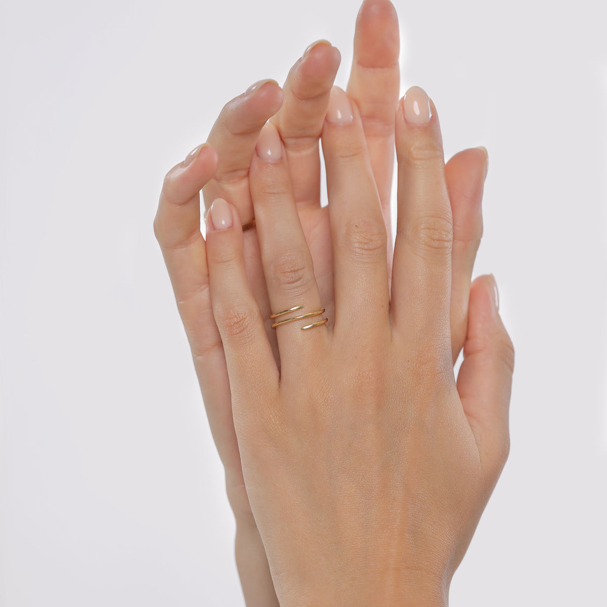 Gold - Elli | Ring Geo | 925 Sterling Silber vergoldet