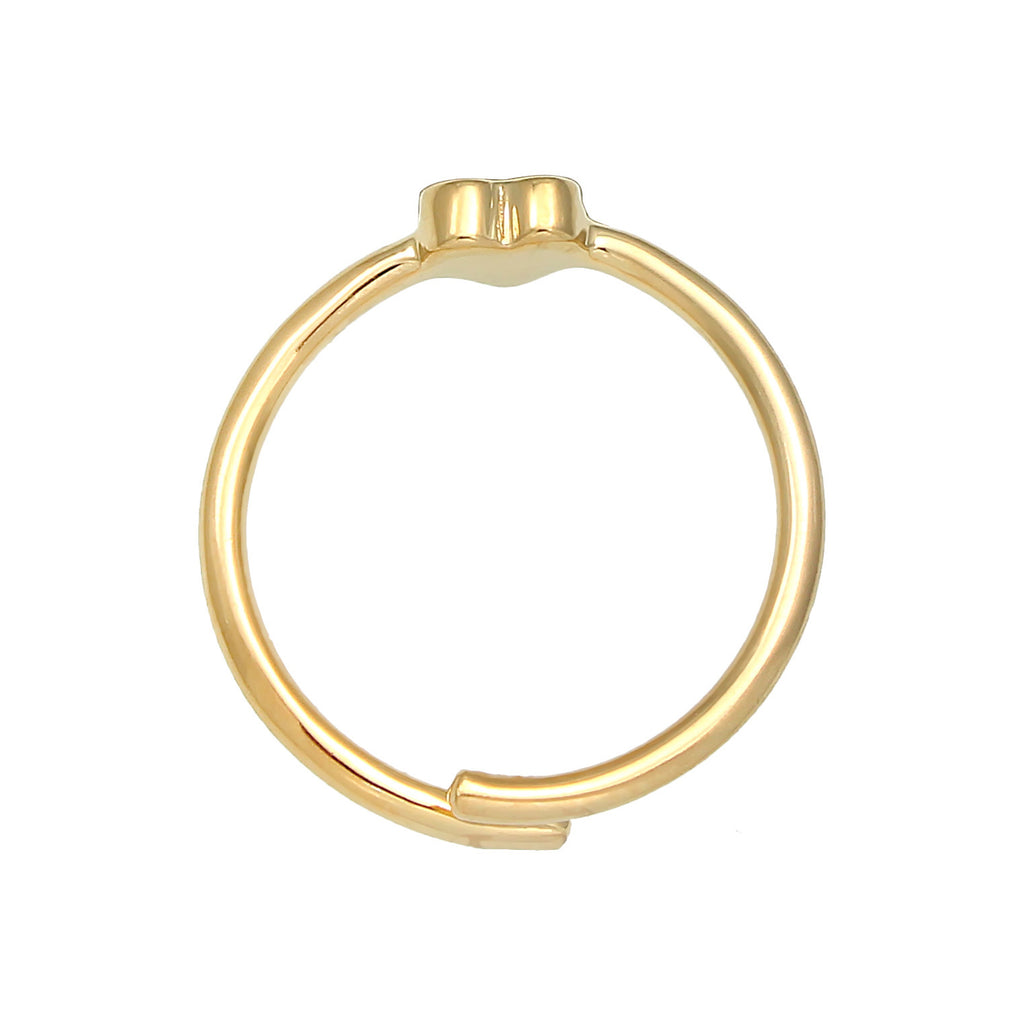 Gold - Elli | Ring Herz | 925 Sterling Silber vergoldet