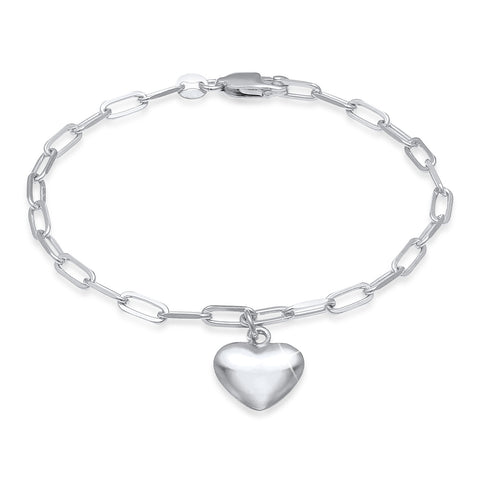 Silber - Elli | Glieder-Armband Herz | 925er Sterling Silber