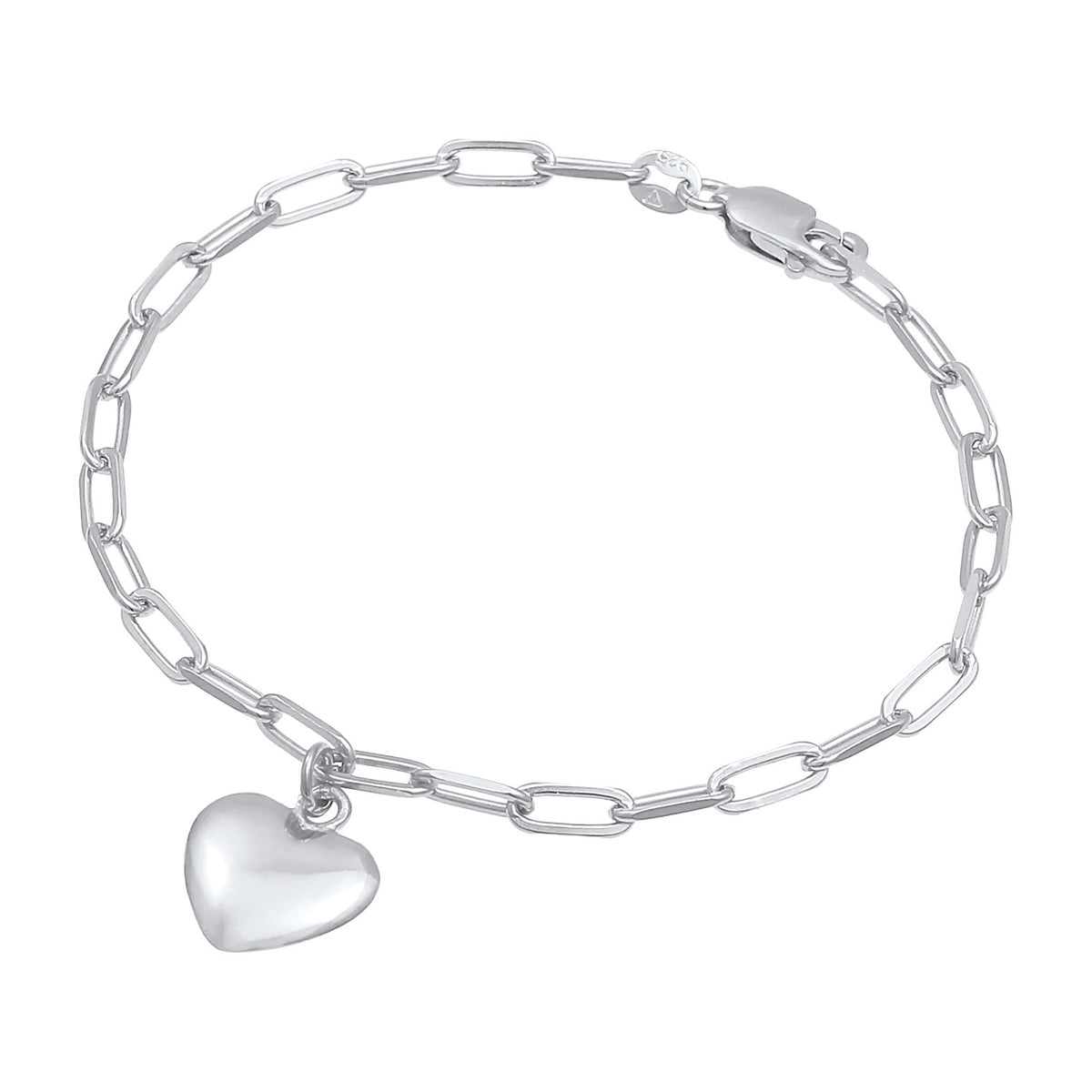 Silber - Elli | Glieder-Armband Herz | 925er Sterling Silber