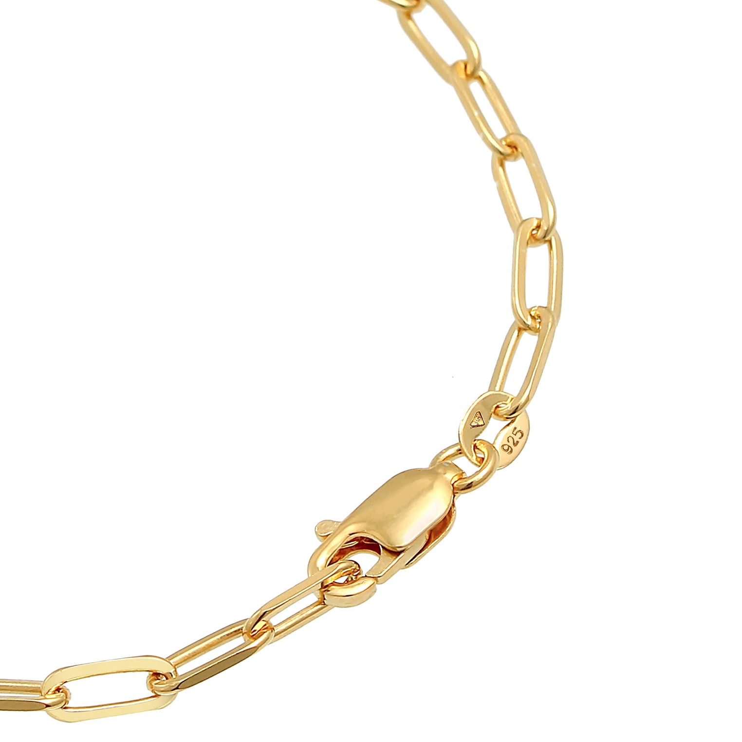 Gold - Elli | Glieder-Armband Herz | 925 Sterling Silber vergoldet