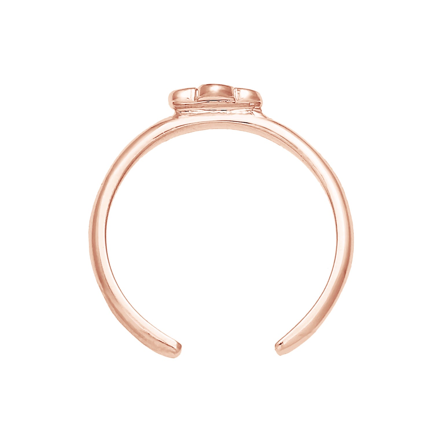 Roségold - Elli | Ring Blume | Kristall ( Weiß ) | 925 Sterling Silber Rosegold