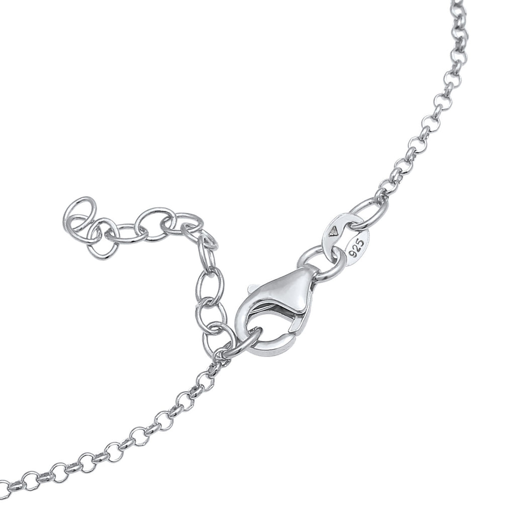 Silber - Elli | Fußkettchen Kreuz | 925er Sterling Silber