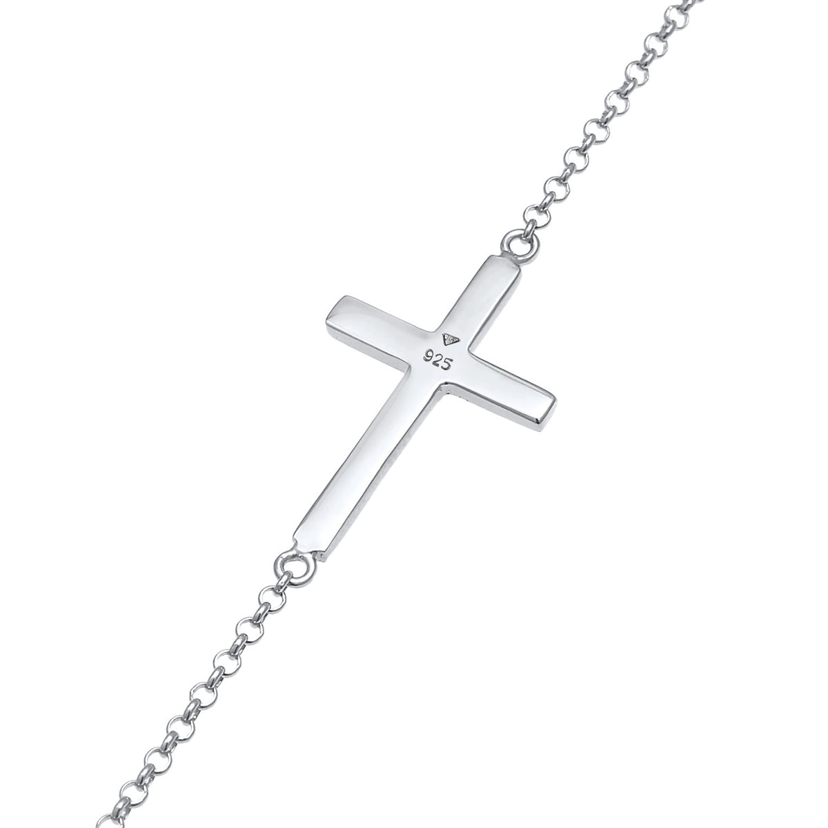 Silber - Elli | Fußkettchen Kreuz | 925er Sterling Silber
