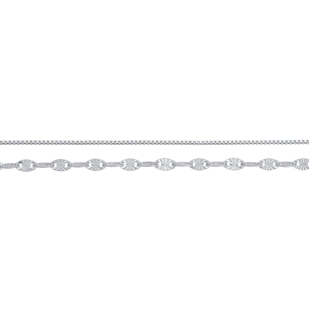 Silber - Elli | Choker 2er Set Vintage | 925er Sterling Silber
