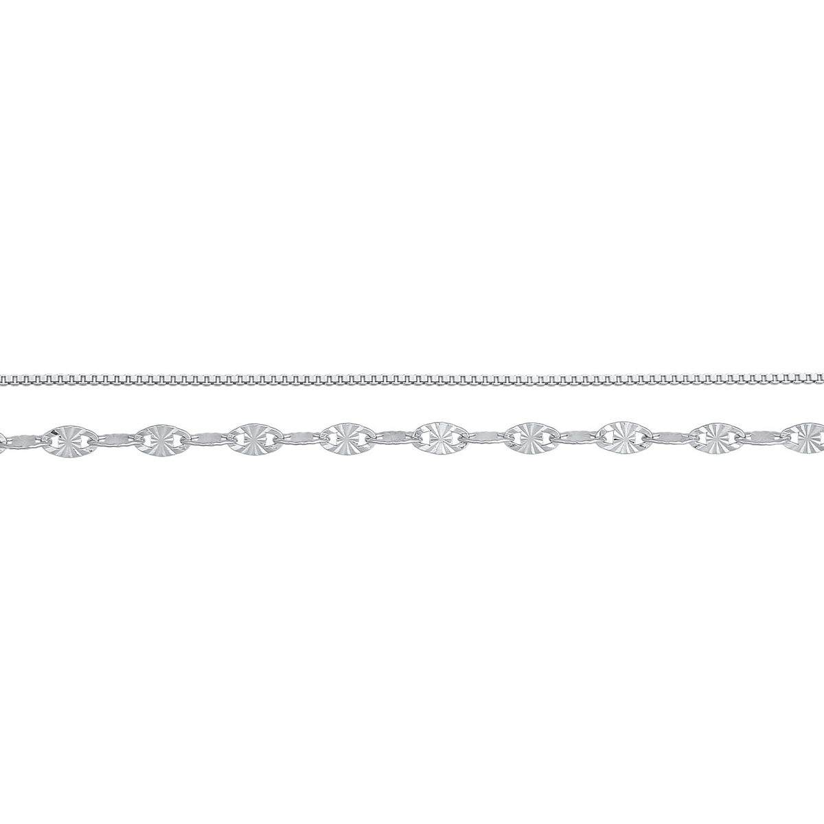 Silber - Elli | Choker 2er Set Vintage | 925er Sterling Silber