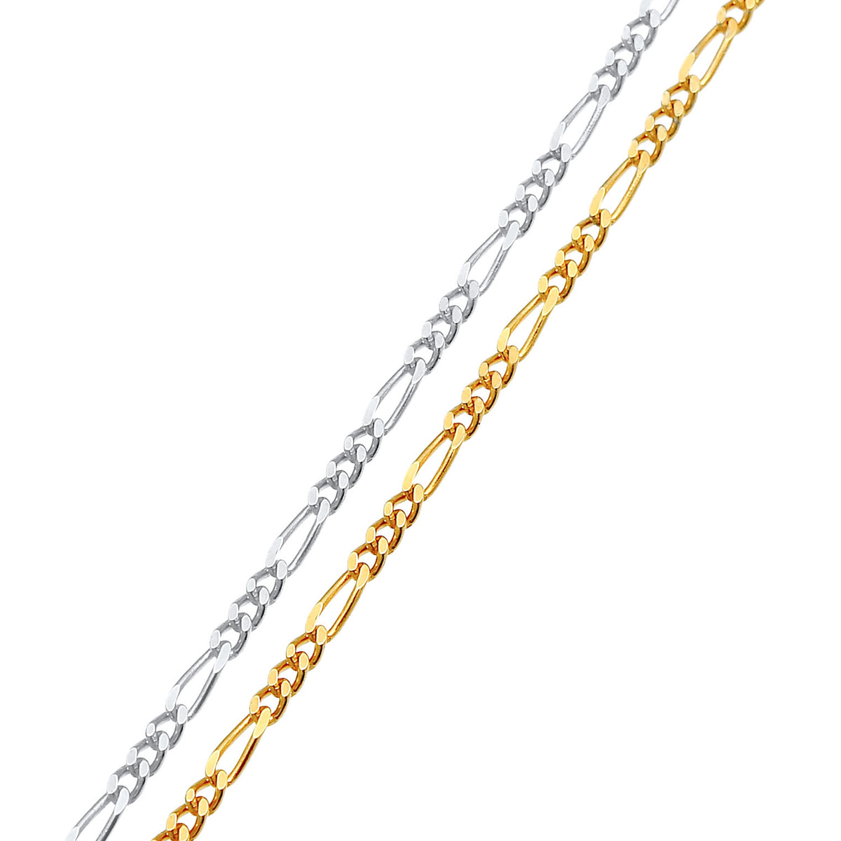 Silber - Elli | Figaro-Armbandset | 925 Sterling Silber vergoldet