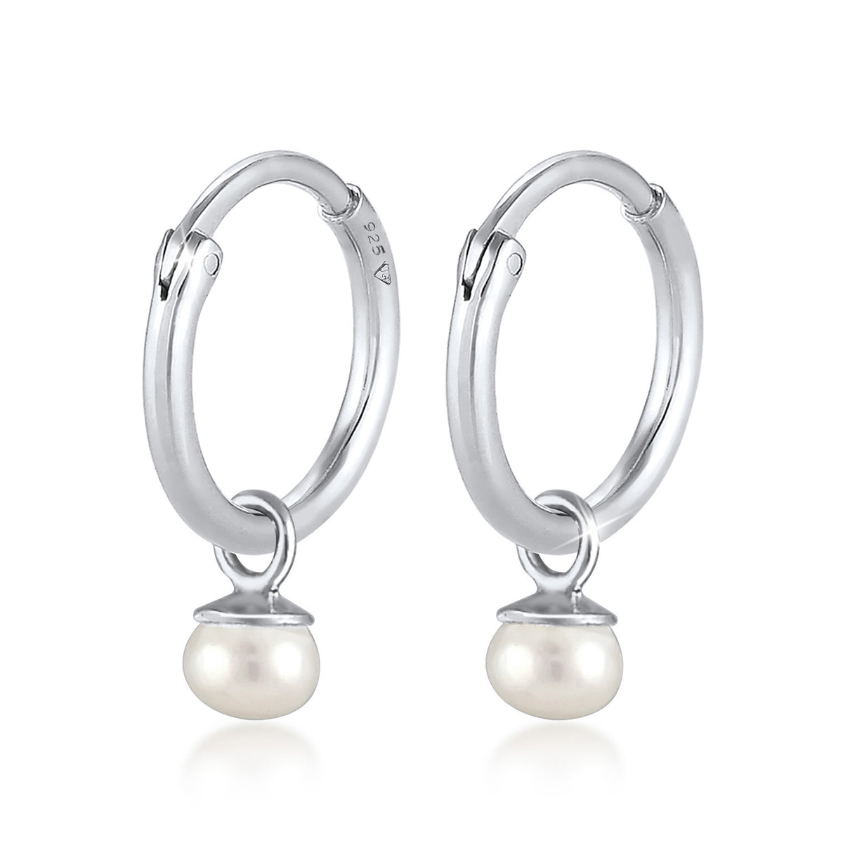 Silber - Elli PREMIUM | Ohrhänger | Süßwasserperle | 925er Sterling Silber