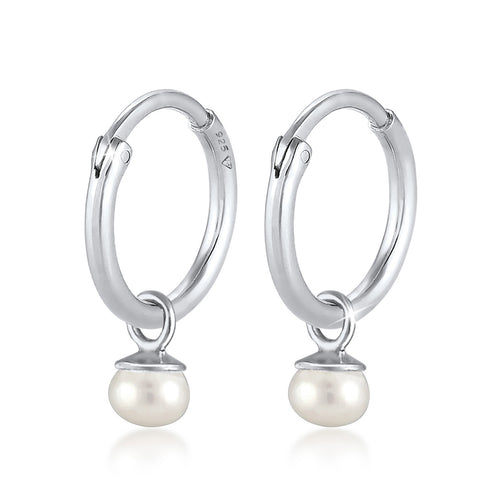 Silber - Elli PREMIUM | Ohrhänger | Süßwasserperle | 925er Sterling Silber