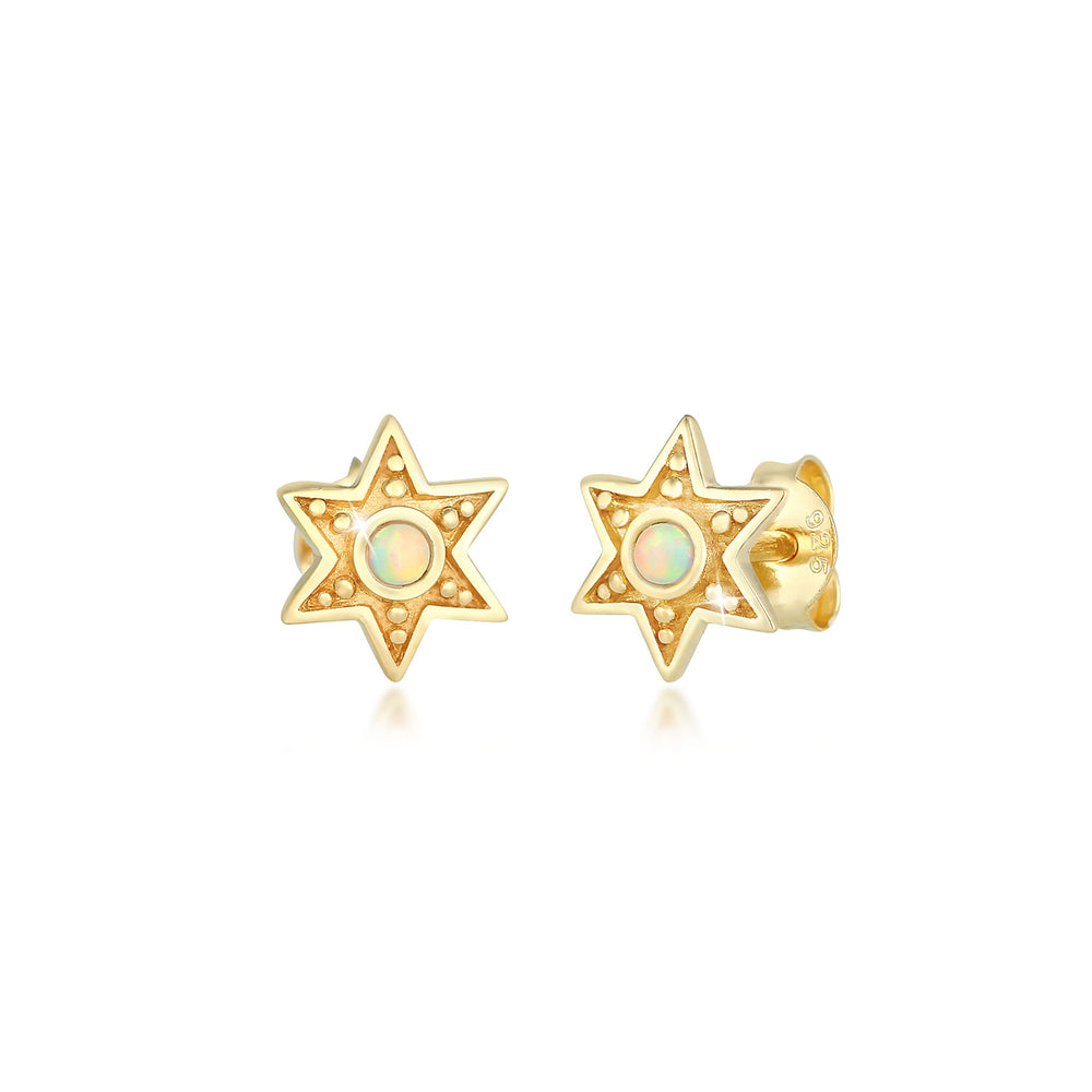 Stud Earrings Astro | opal ( white )