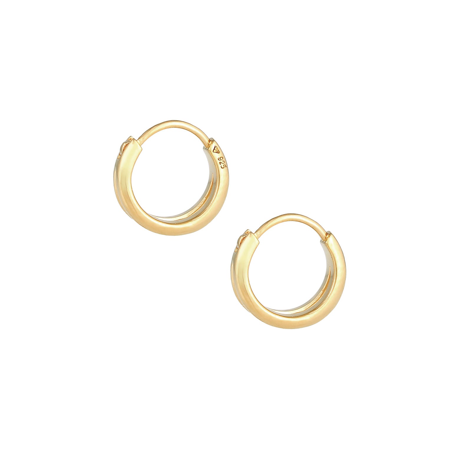 Gold - Elli | Creole | 925 Sterling Silber vergoldet