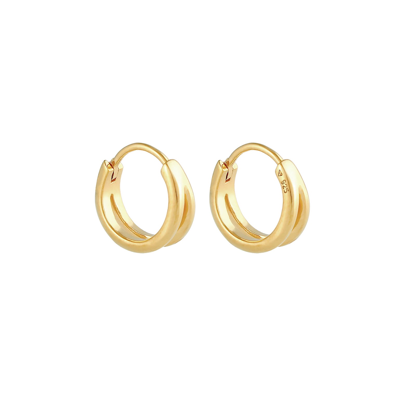 Gold - Elli | Creole | 925 Sterling Silber vergoldet