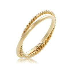 Gold - Elli | Wickelring | 925 Sterling Silber vergoldet