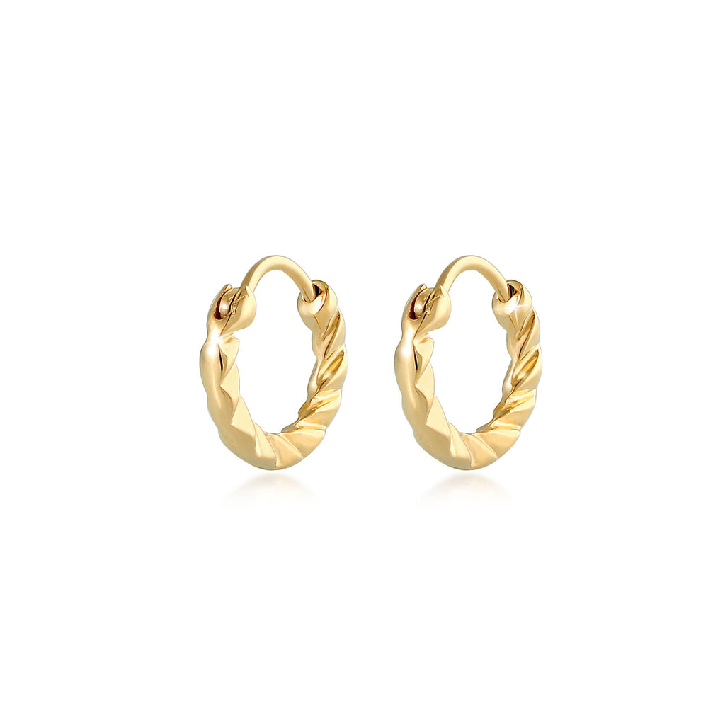 Gold - Elli | Creole | 925 Sterling Silber vergoldet