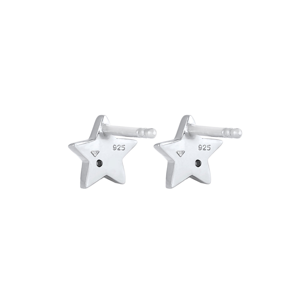 Silber - Elli | Ohrring Astro | Zirkonia ( Weiß ) | 925er Sterling Silber