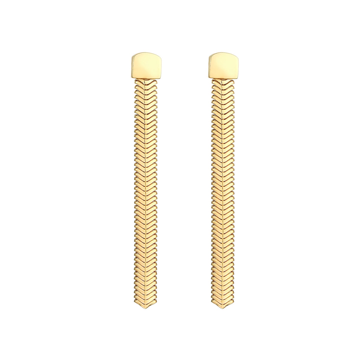 Gold - Elli PREMIUM | Schlangen-Ohrstecker | 925 Sterling Silber vergoldet