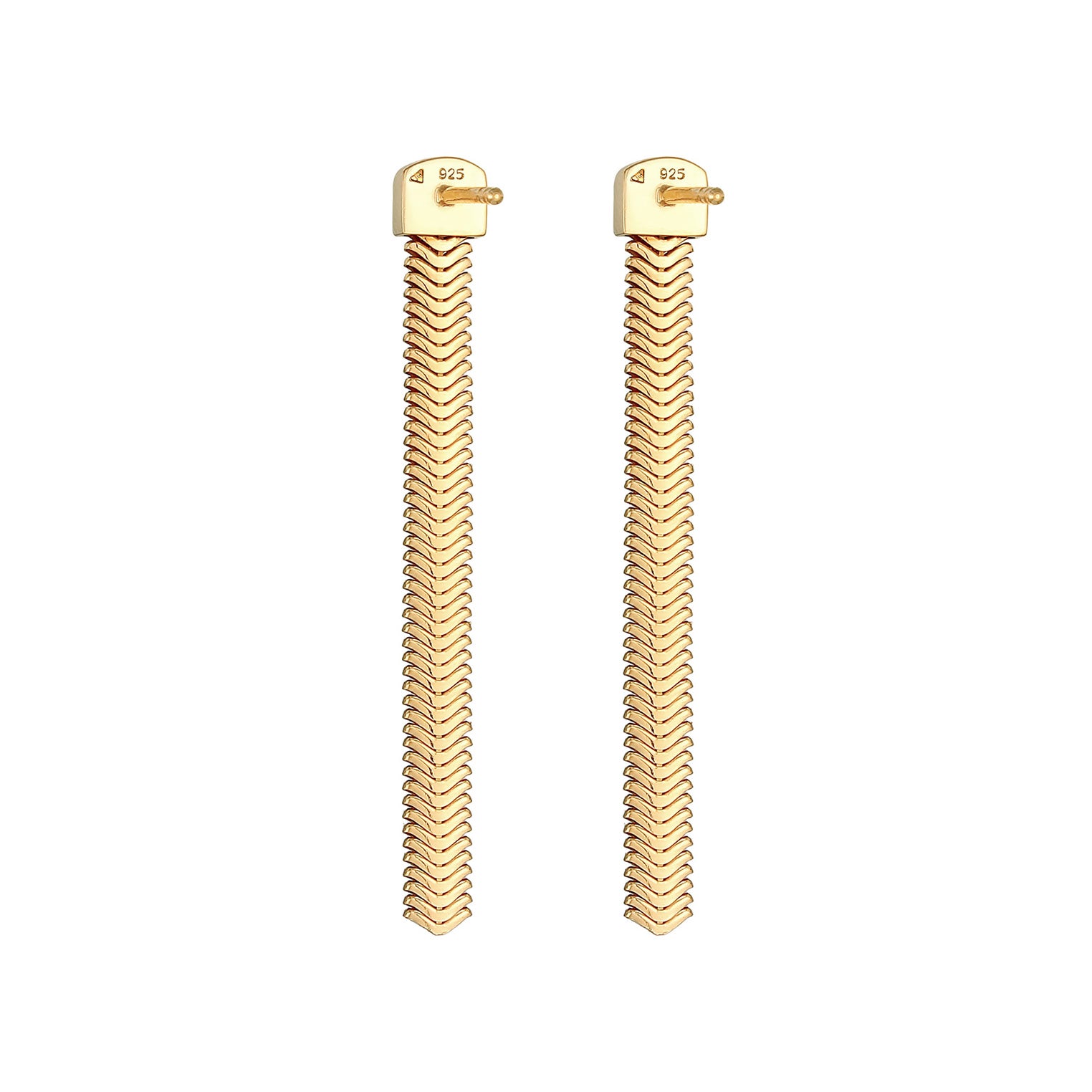 Gold - Elli PREMIUM | Schlangen-Ohrstecker | 925 Sterling Silber vergoldet