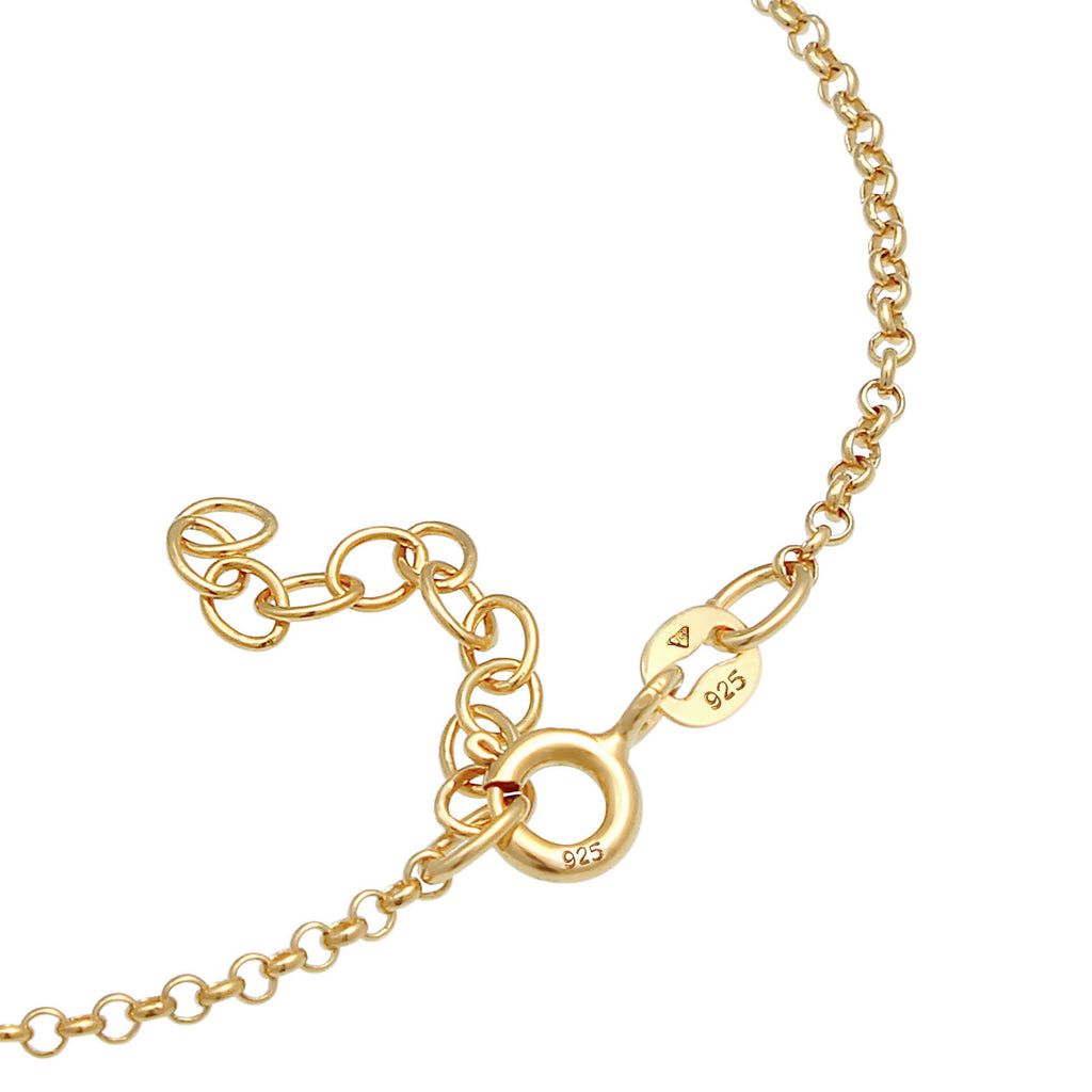 Gold - Elli | Armband Evil Eye | Zirkonia ( Weiß ) | 925 Sterling Silber vergoldet