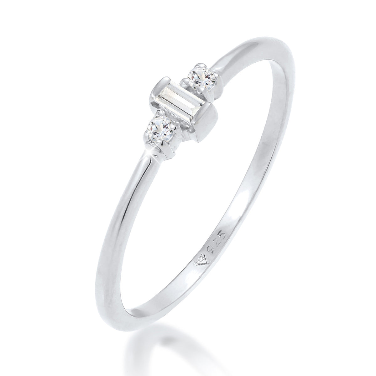 Silber - Elli PREMIUM | Ring | Topas ( Weiß ) | 925er Sterling Silber