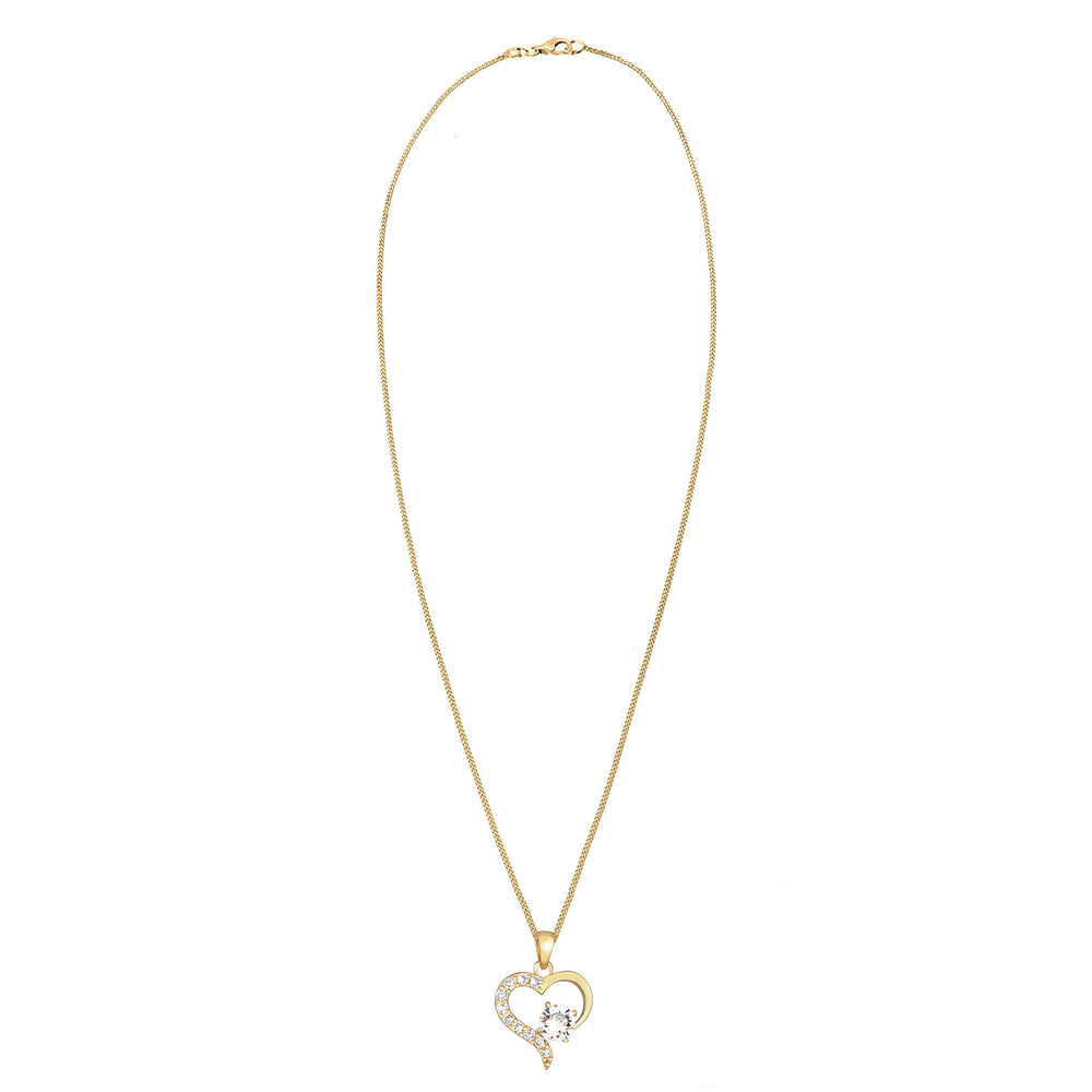 Heart Cut-Out Necklace | With Crystals from Swarovski® (White)