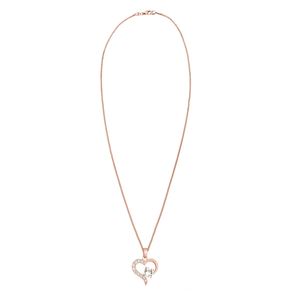 Heart Cut-Out Necklace | With Crystals from Swarovski® (White)