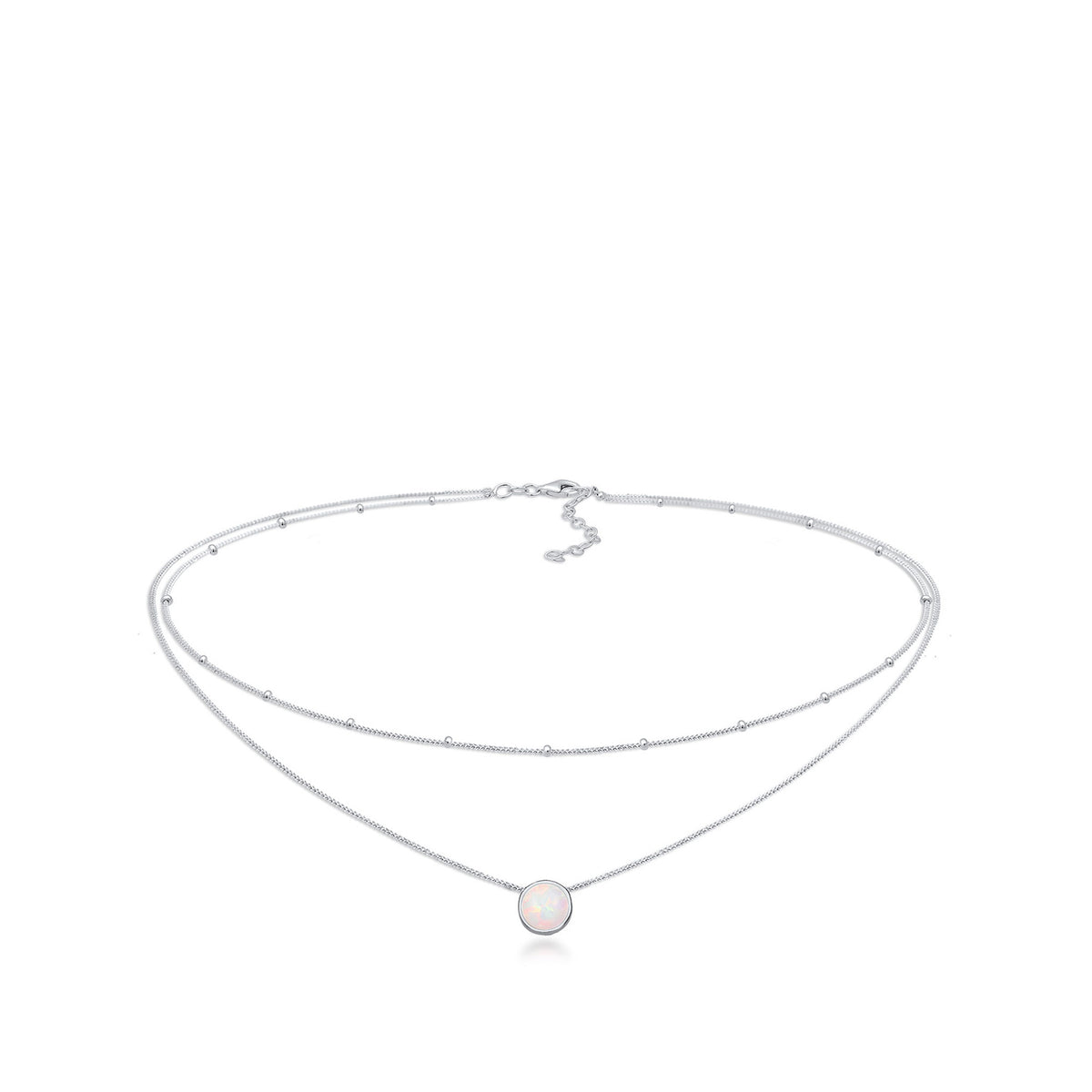 Silber - Elli | Choker | Opal (Weiß) | 925er Sterling Silber