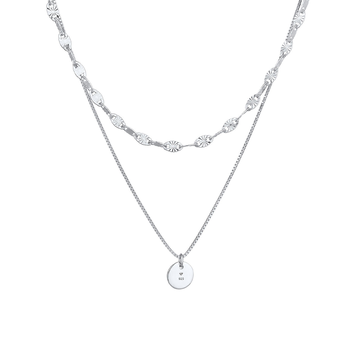 Silber - Elli PREMIUM | Vintage-Layer-Halskette | 925er Sterling Silber