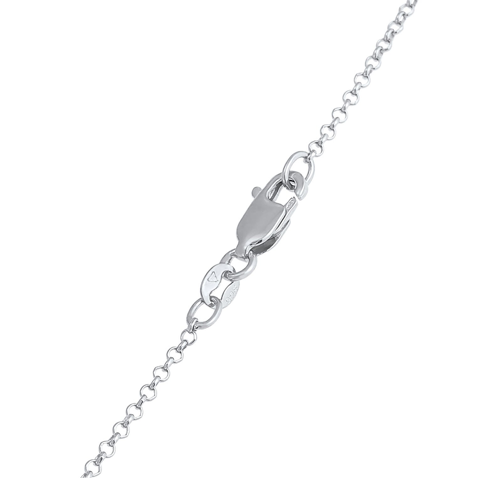 Silber - Elli DIAMONDS | Halskette Geo | Diamant ( Weiß, 0,035 ct ) | 925er Sterling Silber