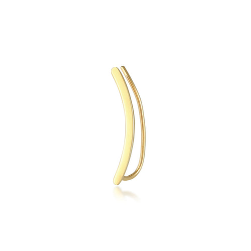 Gold - Elli | Single Ear Climber | 925er Sterling Silber | 925 Silber vergoldet