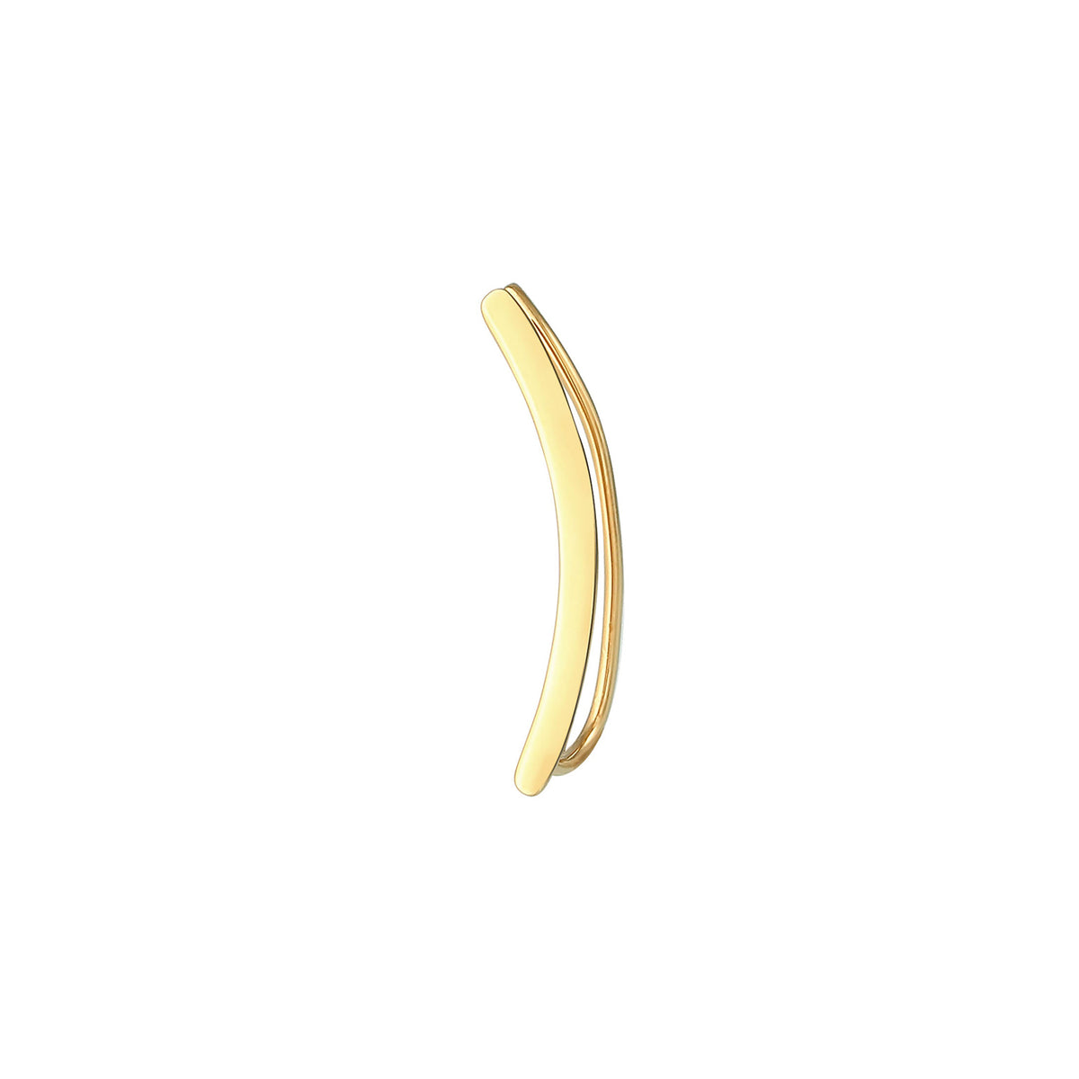 Gold - Elli | Single Ear Climber | 925er Sterling Silber | 925 Silber vergoldet