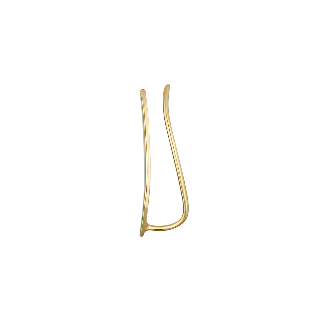 Gold - Elli | Single Ear Climber | 925er Sterling Silber | 925 Silber vergoldet