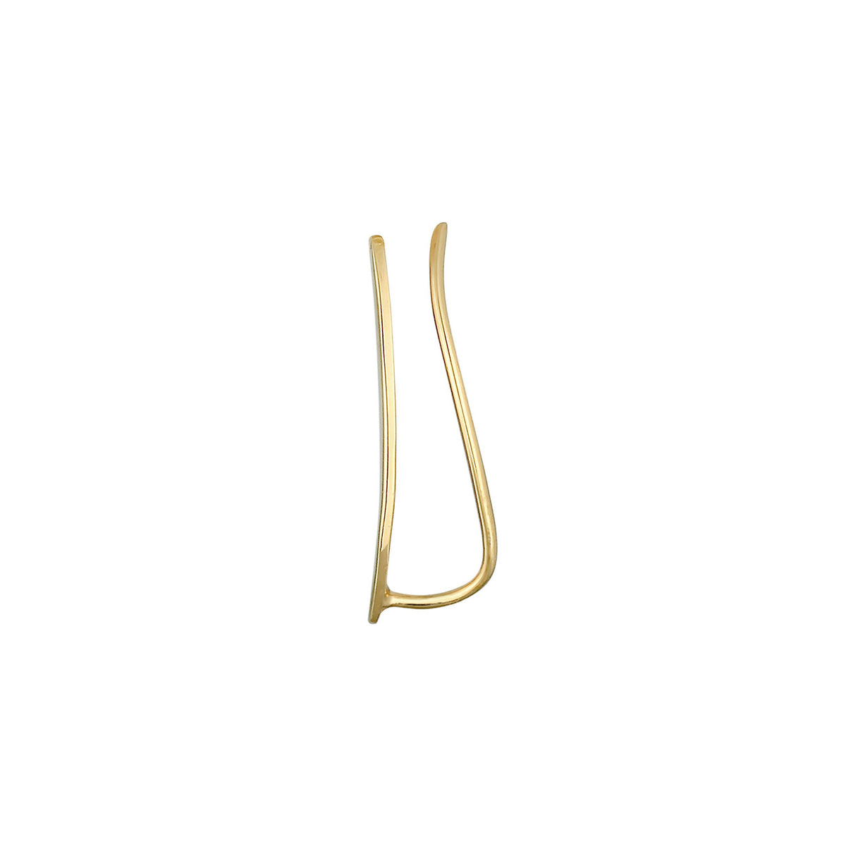 Gold - Elli | Single Ear Climber | 925er Sterling Silber | 925 Silber vergoldet