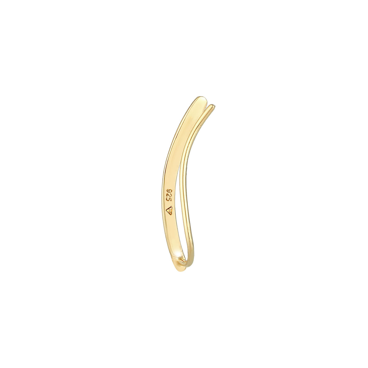 Gold - Elli | Single Ear Climber | 925er Sterling Silber | 925 Silber vergoldet