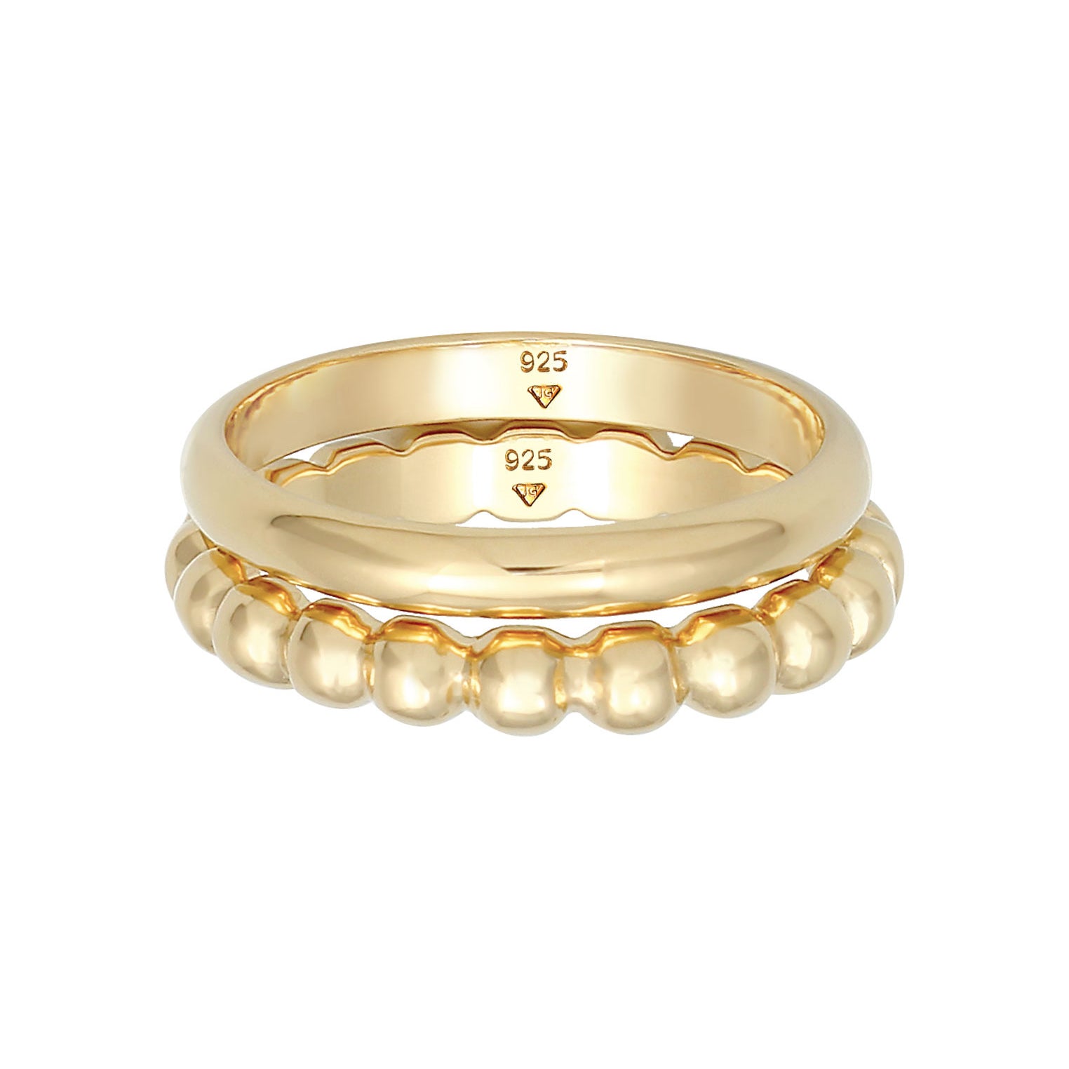 Gold - Elli | Bandring | 925 Sterling Silber vergoldet