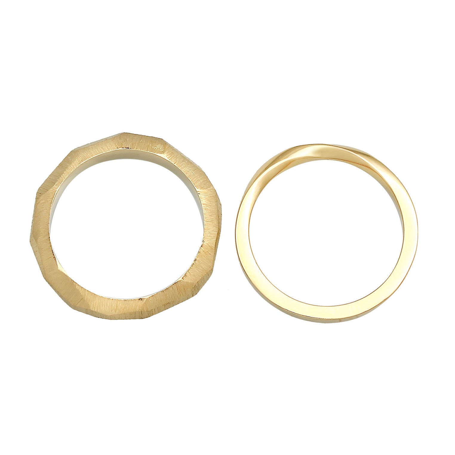 Gold - Elli PREMIUM | Bandring | 925 Sterling Silber vergoldet