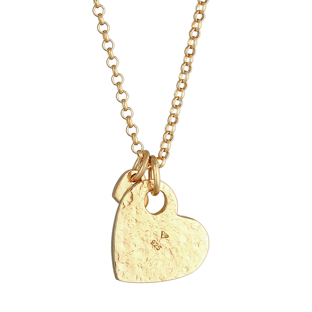 Gold - Elli | Halskette Herz | 925 Sterling Silber vergoldet