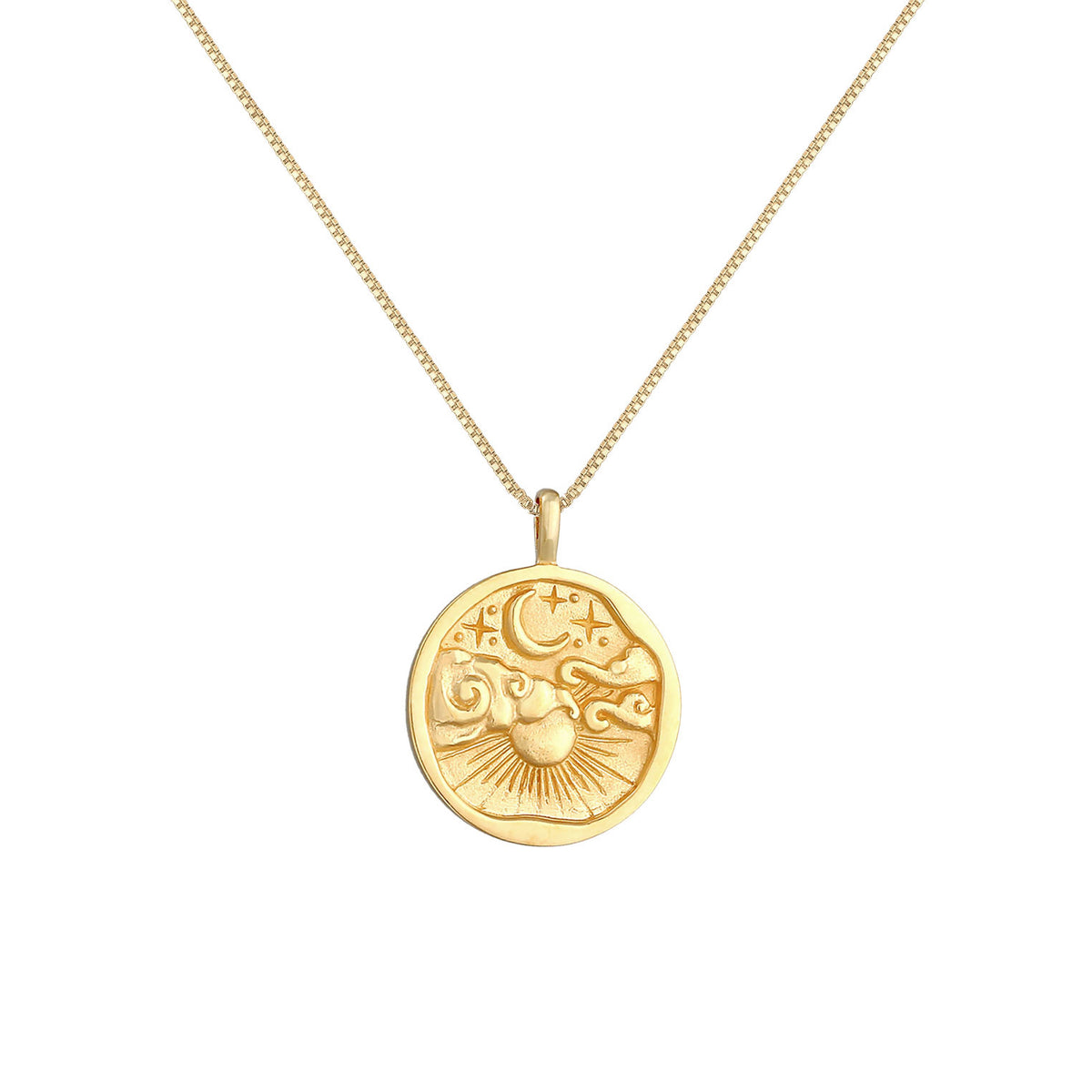 Gold - Elli | Venezianer-Halskette Astro | 925 Sterling Silber vergoldet