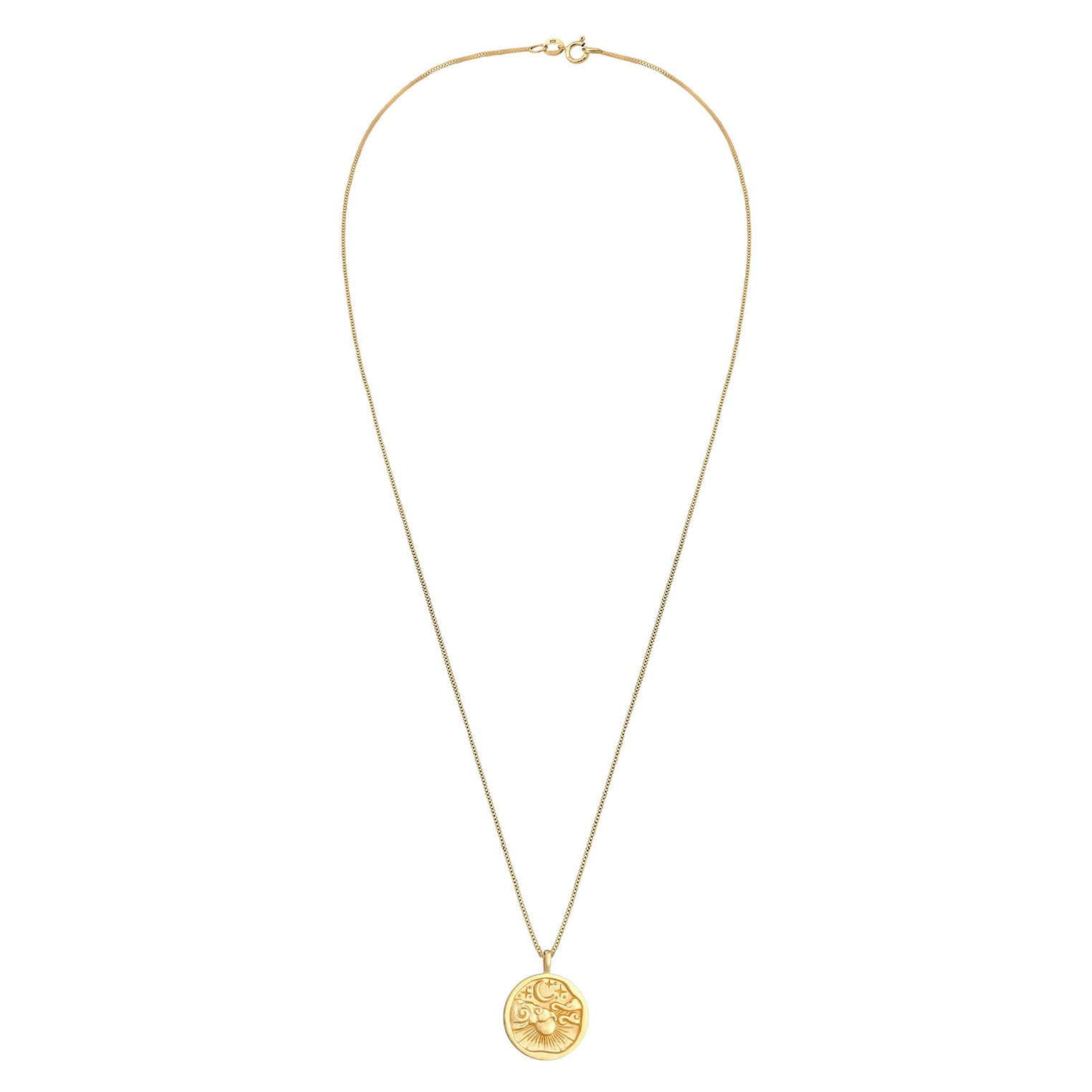 Gold - Elli | Venezianer-Halskette Astro | 925 Sterling Silber vergoldet