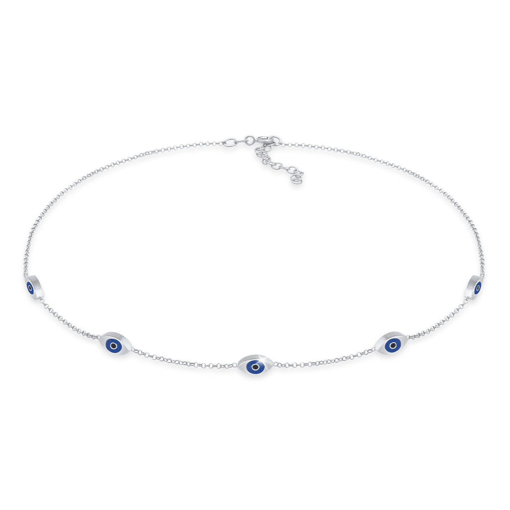 Silber - Elli | Choker Evil Eye | 925er Sterling Silber