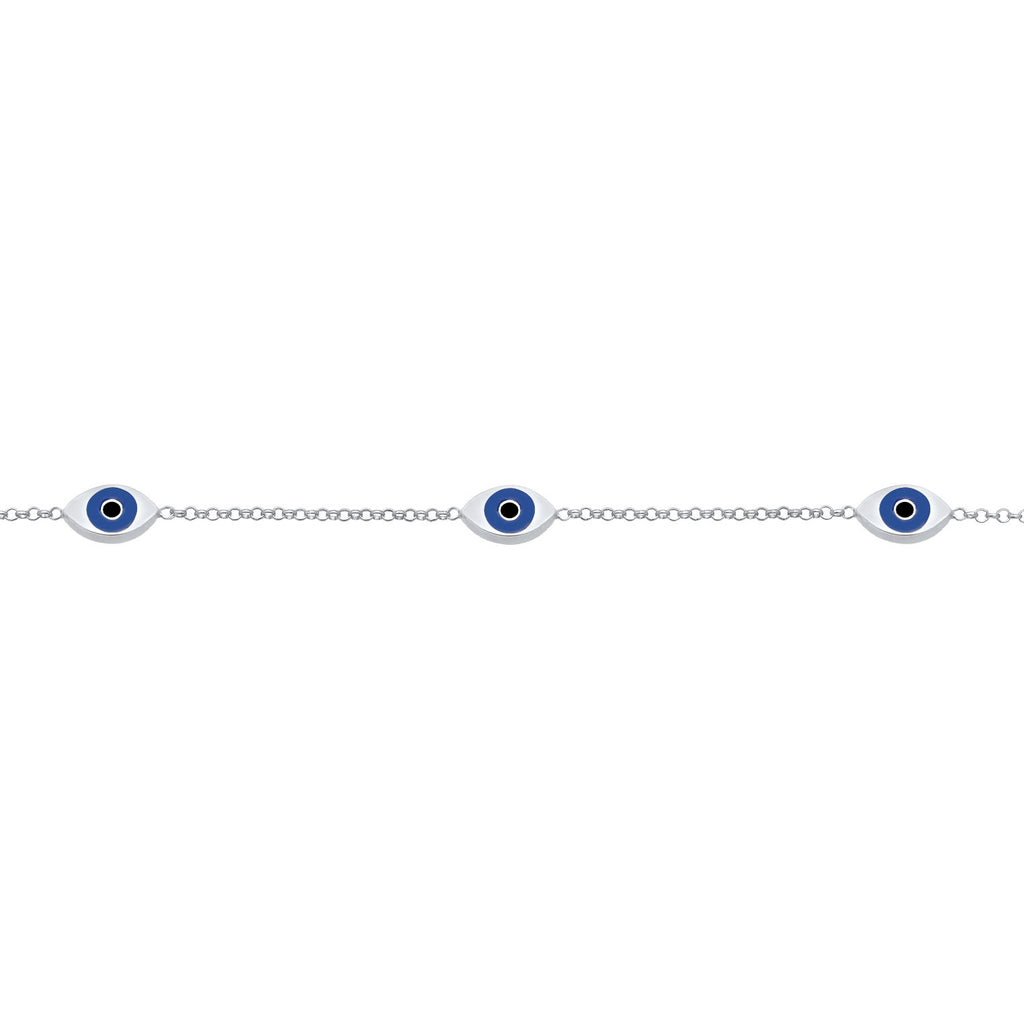 Silber - Elli | Choker Evil Eye | 925er Sterling Silber