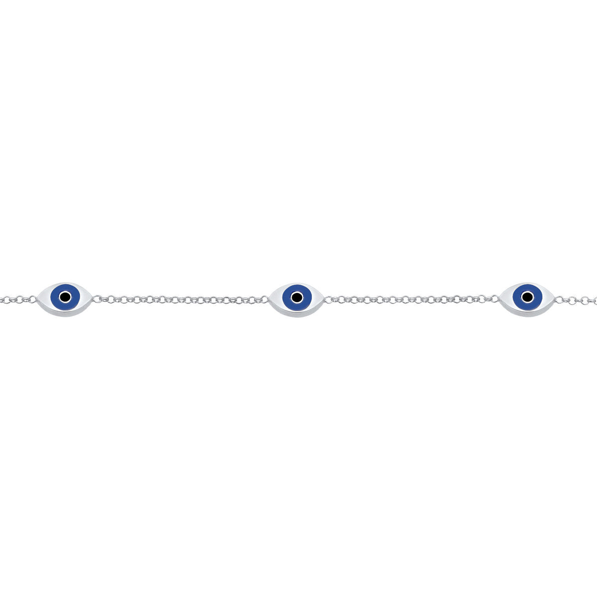 Silber - Elli | Choker Evil Eye | 925er Sterling Silber