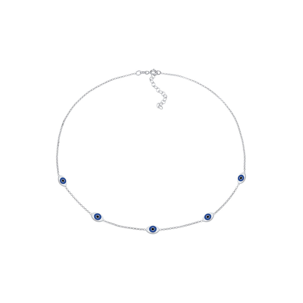 Silber - Elli | Choker Evil Eye | 925er Sterling Silber